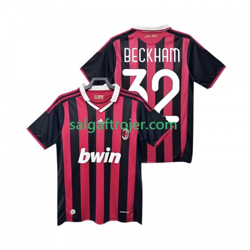 AC Milan BECKHAM 32 2009 2010 Fodboldtrøjer Retro Hjemmebanesæt Kort ærmer AC Milan BECKHAM 32 2009 2010 Fodboldtrøjer Retro Hjemmebanesæt Kort ærmer